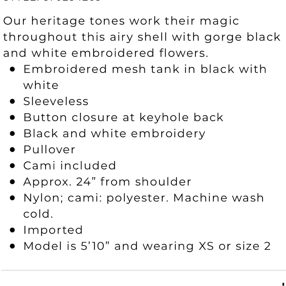 WHBM Embroidered Mesh Shell - Picture 4 of 6
